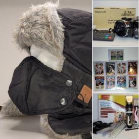 MaxSold Auction: This online auction features Bluetooth enabled fuzzy hats, baseball cards, iPad pens, shoes, camera and camcorder, beauty kits, watches, electronics, pet electronics and much more!